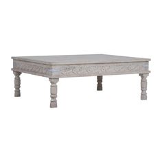 As you embrace hand-carved Indian furniture, you celebrate the old-world legacy of skilled craftsmen who have honed their techniques over generations. Our rustic Emin Rectangular Wood Coffee Table offers a symphony of textures, neutral shades, and distressed designs melding together to form a captivating view for your kitchen or apartment. Featuring a beautiful hand-carved façade, spacious tabletop, and metal accents, this large square coffee table tells a tale of self-expression and individuali Cheaterfield Coffee Table, French Country Coffee Table The Home Depot, Small Distressed Scrolled Coffee Table, Extra Large Farmhouse Coffee Table, Coastal Rectangular Coffee Table, French Country Square Coffee Table, Neptune Coffee Table, Laura Ashley Coffee Table, Distressed Coffee Tables