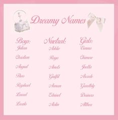 a baby shower game with names and pictures