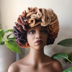 New Crochet By Me. Ruffled Bucket Hat. Shades Of Brown. Granny Square Ruffle Hat, Fur Pom Pom Beanie, Yarn Ideas, Cabbie Hat, White Baseball Cap, Blue Beanie, Rancher Hat, Crochet Bucket, Crochet Bucket Hat