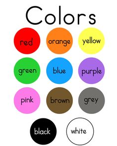 the color scheme for different colors is shown