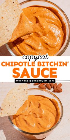 Our copycat Chipotle Bitchin’ Sauce recipe is an almond-based sauce that makes the perfect condiment to add some zing to your chips and veggies! There’s no need to hunt for the original in stores when you can recreate this super flavorful sauce right at home. Bitchin Sauce Recipes, Bitchin Sauce, Gluten Free Dairy Free Breakfast, Yummy Lunch Recipes, Dressings Recipes, Panera Recipes, Copycat Chipotle, Spicy Almonds