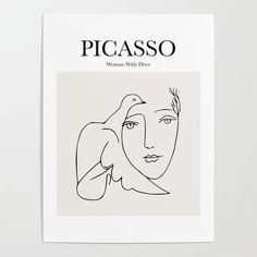 the cover of picasso magazine featuring a drawing of a woman's face