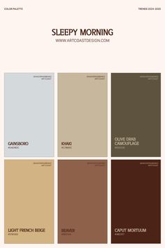 the color palette for sleepy morning