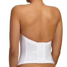 Women's Jezebel Essentials Strapless Bustier | Kohls Low Back Strapless Bra, Bridal Shapewear, Bra Tape, Best Strapless Bra, Strapless Bustier, Corset Bra, Strapless Corset, Back Light, Perfect Wedding Dress