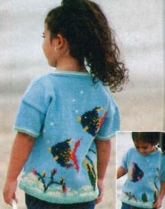 Fishy Pullover Pattern - This is a downloadable (non paper) pattern. For questions about yarn requirements, please contact us. After your purchase, you may download the pattern from your account. Knit this beautiful children's 90's Fashion Sweater Cross Stitch Patterns Christmas, Knit Pattern