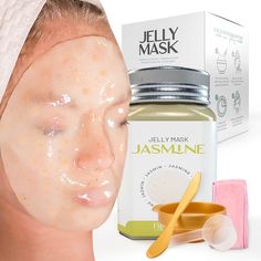 PRICES MAY VARY. POWDER FORM: Our Skin care face mask is packed in the form of powder which takes its form of Jelly upon addition of purified water. The Jar of Peel off mask can serve upto 30 to 35 times depending on facial area and nature of use. SHAPE LESS: The best thing about this product is that it can be applied to any face structure because of being shape less. Also, this skin care mask can be used as an after care with the conjunction of LED Mask (light Therapy). Travel size pack: Rubber Skin Care Face Masks, Rubber Face Mask, Face Mask Peel Off, Rubber Mask, Mask For Face, Korean Facial, Gel Face Mask, Mask Light, Jelly Mask