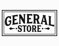 the general store logo is shown in black and white