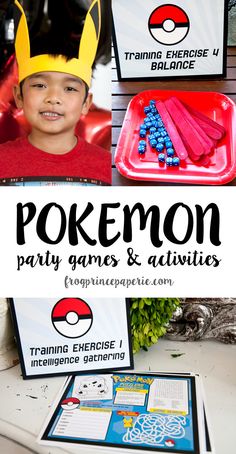 pokemon party games and activities for kids