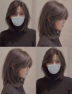 Hair For Bigger Women, Long Bob Hairstyles Korean, Japanese Haircut For Round Face, Korean Woman Haircut, Medium Haircut Korean Round Faces, Short Hairstyle Women Asian Round Face, Asian Round Face Haircuts, Short Hush Haircut, Chubby Short Hair Round Faces