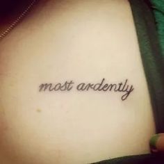 a woman's upper arm with the words most and only written in cursive font