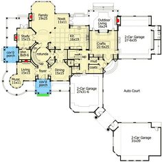 this is the floor plan for these luxury home plans, which include two master suites and three