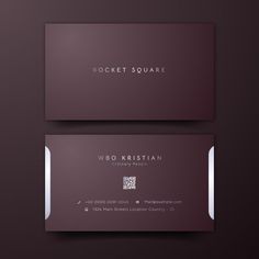 two business cards with the name rocket square written on one side and the word web kristian on the other