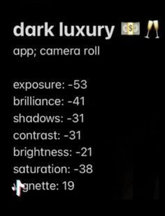 the dark luxury app is displayed in this screenshot from an upcoming version of the game