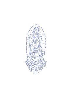 Virgen De Guadalupe Tattoo Ideas Outline, Virgin Mary Tattoo Small Simple, Virgencita Tattoo Stencil, Minimalist Virgin Mary Tattoo, Modern Virgin Mary Tattoo, Red Virgin Mary Tattoo, Cute Medium Size Tattoos For Women, Half Shoulder Tattoo For Women, Virgin Mary Drawing Tattoo