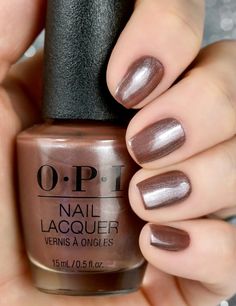 Opi Brown, March Nails, Opi Nail Colors, Shimmer Nail Polish, Ribbon Candy, Glitter Top, Sally Beauty, Polish Colors, Rainbow Glitter