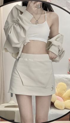 Korean Casual Outfits, Korean Girl Fashion, Ulzzang Fashion, Mode Inspo, Kpop Fashion Outfits, Girls Fashion Clothes, Teenage Fashion Outfits, Kpop Outfits, Korean Outfits