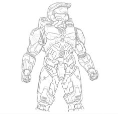 a line drawing of a robot suit