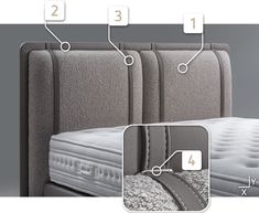 the instructions for how to set up a bed frame with mattresses and headboards