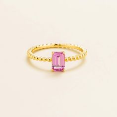 Buchon ring in 18K gold vermeil set with 0. 75 carat Pink sapphire. Beautiful bubble beaded ring. Crown dimensions: 6. 3mm height x 4. 3mm width x 3. 5mm depth Band dimensions: 1. 4mm width x 1. 5mm thick Additional sizes available. Options available to make the earrings in 9K, 14K and 18K gold, please contact Juvetti. International ring size conversion guidance below. See matching Buchon necklace and earrings. Our precious jewellery is designed to preserve its original brilliance over time. The Sapphire Solitaire Ring, Bubble Ring, Beaded Ring, Sapphire Solitaire, Pink Sapphire Ring, Blue Sapphire Diamond, Gold Ring Sets, White Gold Earrings, Conversion Chart