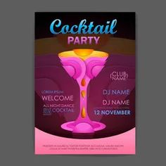 a flyer for a cocktail party