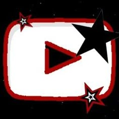 a red and white sign with black stars on the bottom that says video upload