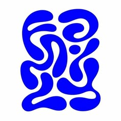 an abstract blue and white logo with wavy lines on the bottom half of it, as if they were interlocked into one another