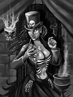 Black Voodoo, Mardi Gras Masquerade, Voodoo Priestess, New Orleans Voodoo, Spiritual Pictures, Family Tattoo Designs, Voodoo Hoodoo, Fantasy Witch