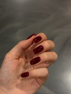 Casual Nails, Blush Nails, Red Nail Polish, Red Nail, Classy Nails, Chic Nails, Short Acrylic Nails, Cute Acrylic Nails