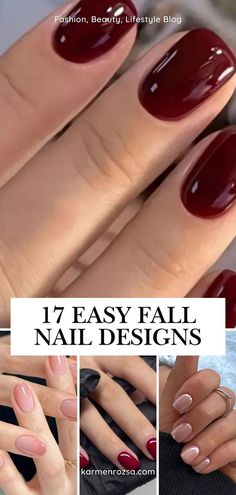 17 Easy Fall Nail Designs. Short, burgundy nails, pink nails, glossy nails, glass nails. Fall is the perfect time to experiment with nail art. These easy designs feature warm hues, simple patterns, and seasonal motifs that are ideal for everyday wear or special occasions. Perfect for DIY nail enthusiasts or salon visits.