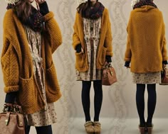 Mori Fashion, Mori Girl Fashion, Mori Girl, Long Sweaters Cardigan, Look Vintage, Mode Vintage