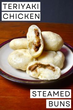 Steamed Teriyaki Chicken Buns/Bao (Baozi) Dumpling Dinner, Baozi Recipe, Dinner For 5, Recipes From Other Countries, Steam Buns Recipe, Chinese Pastries, Steamed Bao Buns, Gyoza Dumplings