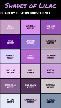 the shades of lilac chart by creative