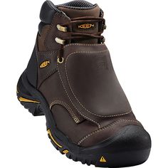 1016166 KEEN Utility Men's Mt Vernon Met Safety Boots - Cascade Brown Long Boots Outfit, Sport Shoes Design, Timberland Boots Mens, Painted Sneakers, Mt Vernon, Mens Boots Casual, Mens Boots Fashion, Work Boots Men, Tactical Boots