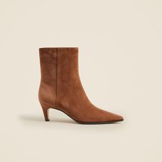 J.Crew: New Stevie Ankle Boots In Suede For Women Brown Suede Shoes, Hair Wrap Scarf, Loafer Sneakers, Brown Ankle Boots, Suede Shoes, Brown Suede, Boot Shoes Women, Nice Shoes, Heeled Boots