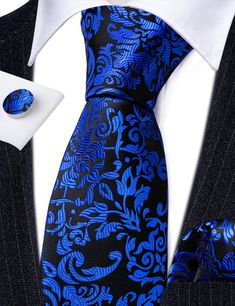 Brand: Barry Wang Material: 100% Silk What You Get: Same design Tie, Pocket Square & Cufflinks? Size: Necktie in 59" Length & 3.35" width at the tip, pocket square in 9"x 9"size Quality: Barry Wang Focus on Ties for Many Years, Good Quality Interlining Makes Our Ties Weighted and Elastic, Which are Easily Designed for A Perfect Knot.For More Quality Stylish Ties with Unbeatable Price, Please Click Our shop to Check More.With So Much Choice and Impeccable Quality, There's No Excuse Not to Have A Luxury Multicolor Ties For Black Tie Events, Luxury Blue Neckwear With Ties, Luxury Blue Formal Neckwear, Luxury Silk Mark Certified Ties, Luxury Navy Ties For Black Tie Events, Luxury Elegant Blue Ties, Blue Cufflinks For Father's Day Formal Wear, Blue Cufflinks For Father's Day Formal Occasion, Blue Cufflinks For Father's Day Formal Events