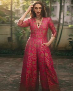 Jumpsuit From Saree, Outfit From Scratch Indian, Payal Khandwala, Indian Colors, Indian Dress Up, Aditi Rao Hydari, Indian Bridesmaid Dresses