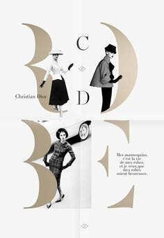 an advertisement for a women's clothing brand with two images of the same woman in black and white