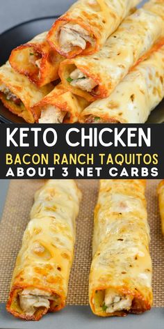 These quick and easy Keto Chicken Bacon Ranch Taquitos are the perfect low carb appetizer or snack! Chicken Bacon Ranch Taquitos, Keto Chicken Bacon Ranch, Keto Chicken Bacon, Chicken Bacon Ranch, Keto Meal Prep, Bacon Ranch