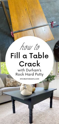 Whether it's a cherished antique or a modern farmhouse table, cracks can appear over time. This week, I’m showing you how to use Durham’s Rock Hard Water Putty to fill in cracks and restore an old table to its original beauty. It's a must-know tip for DIY furniture makeovers and upcycled home décor fans. Click through for the full details on how to refurbish an old cracked table. Old Dresser Makeovers, Wooden Table Diy, Upcycled Home, Resource Furniture, Modern Farmhouse Table, Dressers Makeover, Budget Home Decorating, Small Dining Table, Upcycled Home Decor