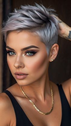 Short Punk Rock Hairstyles For Women, Shaved Short Hairstyle Women, Short Edgy Pixie Cuts Shaved Sides, Short Shaved Hairstyle Women, Shaved Pixie Haircut, Sassy Pixie Haircut, Pixie Cut Shaved Sides, Shaved Pixie Cut