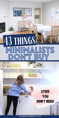 Things We DON'T BUY (It Changed Everything!) Believe it or not, if we wanted to become minimalist we had to stop buying so much. Here is my huge list of 43 things minimalists don’t buy. At least this is what we don’t buy anymore as a minimalist family of 4. Minimalism | Minimalist | Minimal | Don't Buy | Save Money | Declutter Become Minimalist, Minimalist Lifestyle Simple Living, Minimalist Lifestyle Inspiration, Minimalist Living Tips, Minimalist Family, Minimalism Challenge, Minimalist Ideas, Simple Living Lifestyle, Minimal Life