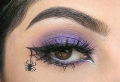 Spider Web Makeup, Nails Spider, Unique Halloween Makeup, Pixie Makeup