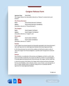 a sample release form for the company's new product, cognir release form