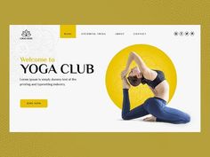 Yoga landing page designs App Design Layout, Yoga Club, Landing Page Builder, Simple Website, Support Design