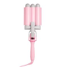 Mermade Hair, 1.25 inch Professional Waver, Pink - Create big, shiny, bouncy, epic waves in seconds with the Mermade Hair 1.25" PROFESSIONAL Waver in pink. This must-have hair tool creates beachy, boho or glam waves in half the time, compared to the previous model. It's the game-changer for hair  any length or texture. Simply clamp down and release for instant, big, lush, even waves. The perfect solution for babes who struggle to curl or wave their hair. Its the hair tool you didnt even know you 3 Barrel Curling Iron, Easy Waves, Medium Hair Color, Glam Waves, Pro Hair, Extra Long Hair, Pink Gloves, Hair Waver, Advanced Ceramics