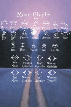 a facebook post with the caption moon glyphs