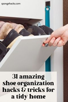 Family Shoe Storage, Shoe Organization Small Space, Kids Shoe Organization, Diy Shoe Rack Ideas, Shoe Storage Hacks, Entryway Shoe Storage Ideas, Shoe Organization Diy, Hacks And Tricks, Hallway Shoe Storage