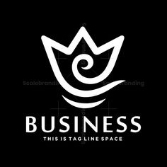 the logo for business this is tagline space, which has an image of a crown on