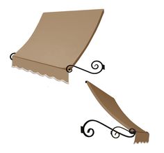 an image of a brown awning on a white background