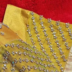 Gold Colour Aari Work Blouse, Designer Dresses Elegant, Easy Designs, Cutwork Blouse, Latest Blouse Designs Pattern, Aari Blouse, Cutwork Blouse Designs